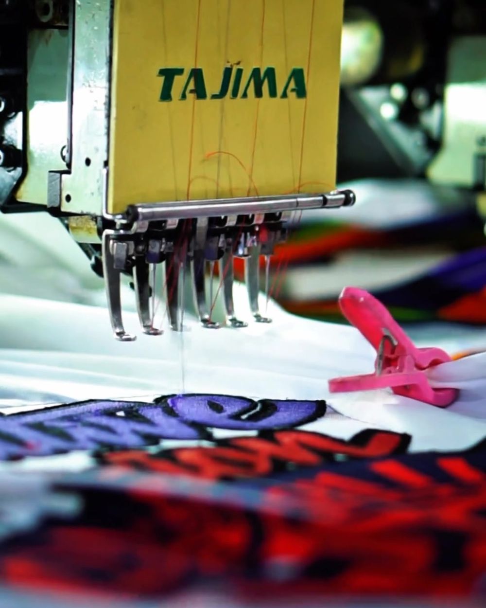 Embroidery and print at the Fixen factory in Sialkot