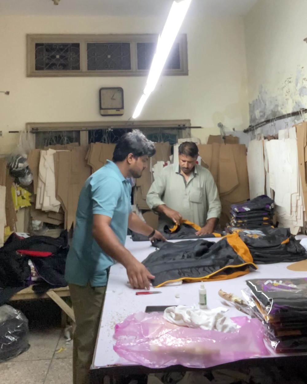 Quality check at the Fixen factory in Sialkot