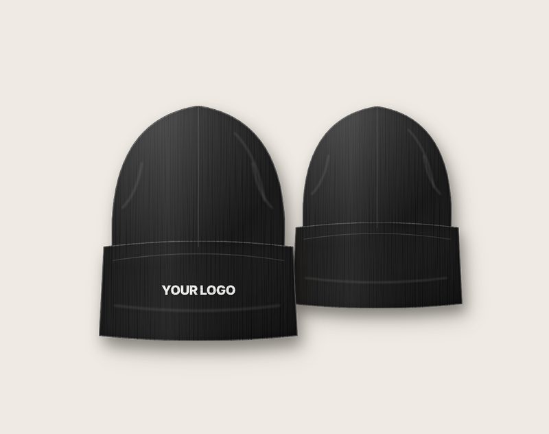 Custom beanies manufactured with private label branding