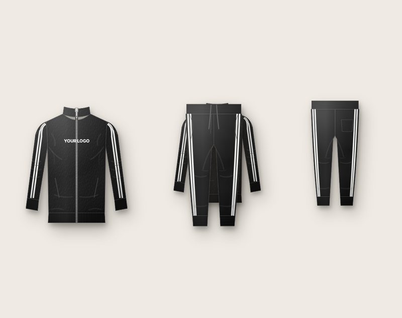 Custom tracksuits manufactured with private label branding